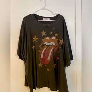 Free People Rolling Stones Oversized Tee
